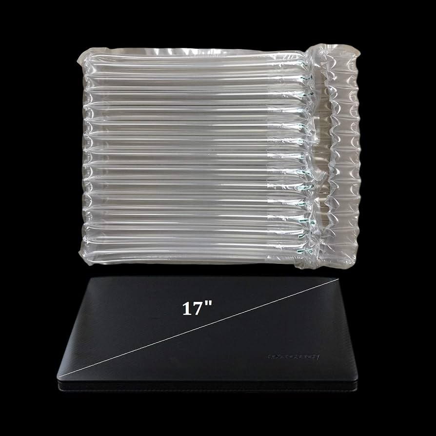Inflatable Air Column Laptop Sleeve — Shockproof Shipping Protector, 14–15.5"