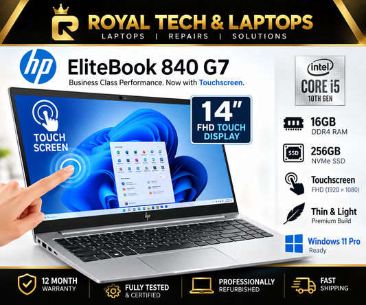 HP EliteBook 840 G7 Touch — 14" Core i5-10 Gen – certified refurbished