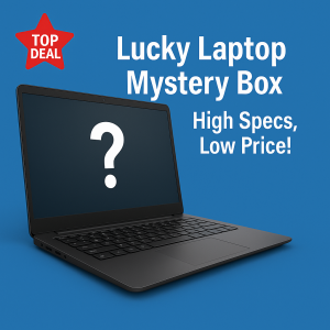 “Lucky Laptop Mystery Box – High Specs, Low Price!”